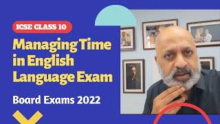 How to do Time Management in ICSE 10 English Language Exam | SWS Last-minute Tips | T S Sudhir