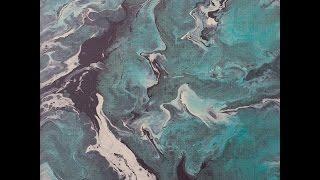 Abstract Acrylic Fluid Painting Demo | Arctic Retreat by Charles E. McNeal