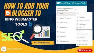 How to Add Your Blogger/Blogspot to Bing Webmaster Tools| How to set up bing webmaster tools 2023