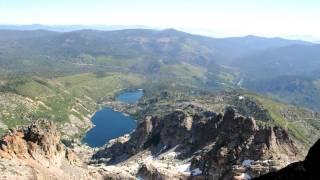 Upper and Lower Sardine Lake from Sierra Buttes