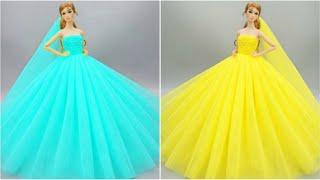 Cómo hacer Ropa para Barbies | Vestidos para Encanto Muñecas | Barbie Crafts Es