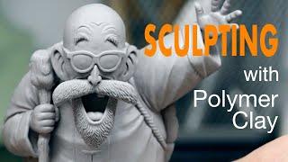 Sculpting a Dragon ball character with polymer clay