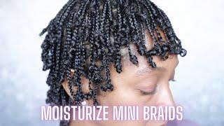 How I Moisturize My Mini Braids | Protective Hairstyles