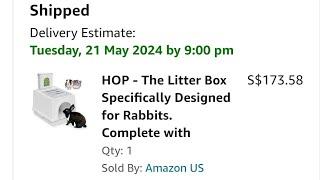 Lennon the bunny litter box. Hop Litter Box by @LennonTheBunny  #rabbit #litterbox