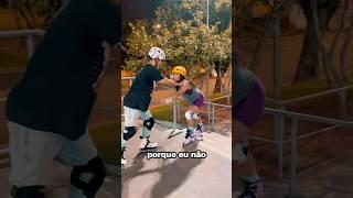 Descendo escada de patins pela primeira vez  #patinação #rollerskating #patinadores