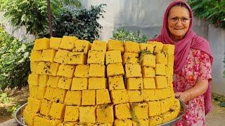 Soft And Spongy Khaman Dhokla | DHOKLA RECIPE |  Besan Dhokla Recipe | Village food