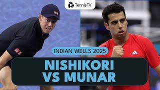 Kei Nishikori vs Jaume Munar Highlights | Indian Wells 2025