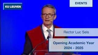 Speech rector Luc Sels Opening Academic Year 2024-2025 | KU Leuven