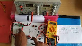 Experiment to verify Kirchhoff's Voltage Law (KVL)