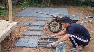 Continue Building a Log Cabin In The Garden Alone . Build roads, grow vegetables | Episode 4