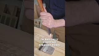 Chisel with the Bevel Up #diy #woodworking #woodworkingtips