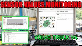 Engine Performance Diagnostics On VOLVO FMX 440 - SENSOR VALUES MONITORING