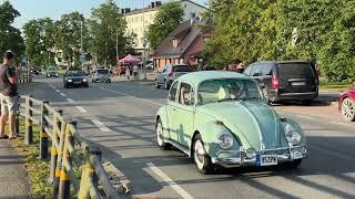 Old cars and motorcycles Fun ride