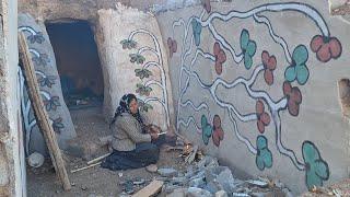 Poverty forces Zahra to live in ruins!!