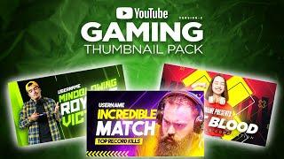 Youtube Gaming Thumbnail Pack V2 | Adobe Photoshop 2022