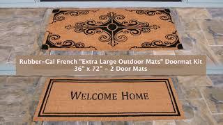 Rubber-Cal French "Estate Door Mat" Kit - 24" x 57" - 2 Doormats