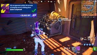 Fortnite - Hit An Opponent Within 30 Seconds Of Jumping Out Of A Hiding Place (Metallica Quests)