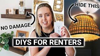 Quick & Easy Renter Friendly DIY Decor!  (Removable + Damage-free Ideas)