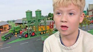 TRACTORs for Children: An Exciting Day of Farming and Harvesting with Bruder Toys!