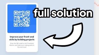 Staff Level Frontend SOLVES Frontend Mentor QR Code Component Challenge