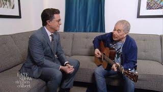 Paul Simon And Stephen Colbert Are 'Feelin' Groovy'