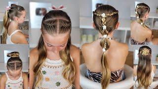 5 peinados fáciles y elegantes para niñas / Peinados comunión/ Flower girl hairstyles turorial