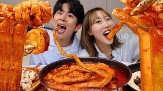 ASMR MUKBANG 통대창+통곱창+분모자 미친듯이 때려넣은엽기 곱도리탕 다 뿌셔 !! Braised Spicy Chicken+Giant Intestines