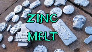 Melting Scrap Zinc......ZINC DON'T STINK!!