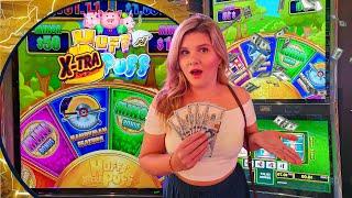 POWERFUL Wins on The NEW Huff N X-TRA Puff Slot Machine!