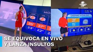 Se equivoca 'la chica del clima' en plena transmisión en vivo y se viraliza