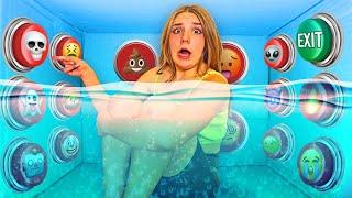 Underwater 100 Mystery Buttons.. Only 1 Will Let you ESCAPE the Box!!  | Piper Rockelle