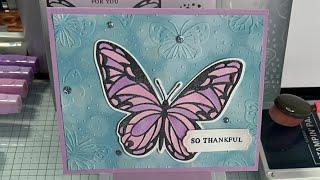 Beautiful Butterflies Thank You Card Tutorial - Beautiful Bokeh Designer Series Paper - Stampin’ Up!