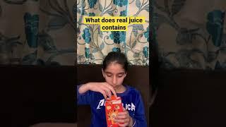 What does a real juice contains?#shorts #nutrition