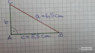 Fehlende Seite im rechtwinkligen Dreieck berechnen