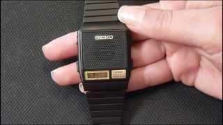 Vintage Seiko A966 series Talking watch review, manual