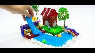 DIY  How To Make House and Bridge on The Lake with Mini Magnetic Balls   Magnet Balls