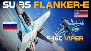 Modern Era Dogfights | Su-35 Flanker-E Vs F-16C Viper | Digital Combat Simulator | DCS |