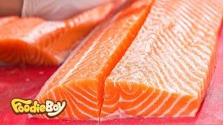 매일 직접 연어 손질 후 만드는 초밥! 두껍게 말아주는 팔뚝 김밥 / How to make salmon sushi and Giant Rice Roll