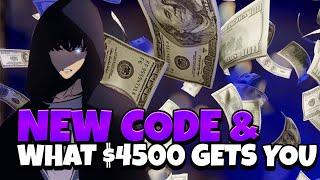 NEW CODE & WHAT $4500 ACCOUNT LOOKS LIKE! MY P2W ACCOUNT REVIEW! [SOLO LEVELING: ARISE]