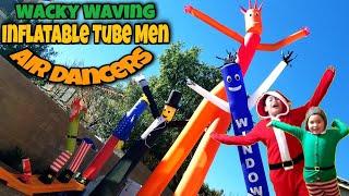 Smallest To Tallest Wacky Waving Inflatable Tube Men Air Dancers In Our Christmas Morning!