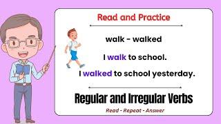 Regular and Irregular Verbs - KIDS Practice I Read-Repeat-Answer I with Teacher Jake