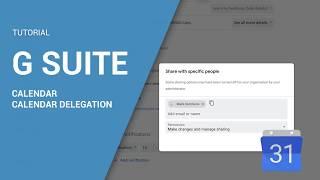 Google G Suite Tutorial | Calendar Delegation | How to Use Google Calendar