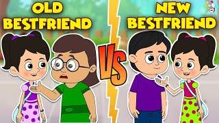 Old Bestriend VS New Bestfriend | Guddi VS Monty | English Cartoon | Moral Stories | PunToon Kids