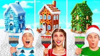 One Colored House Challenge House on Christmas | Funny Challenges by Fun Teen