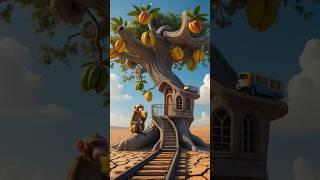 "Monkey vs Nature: How He Survived with an Ice House | AI Animated Story"