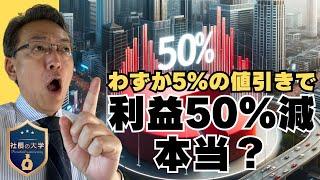 【わずか5％の値引きで利益は50％減る！】