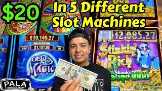 Pala Casino: $100 Strategy Playing $20 In Different Slot Machines (How Long Will My $100 Last?)