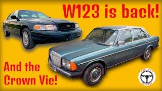 Christmas Faffing - Mercedes W123 and Crown Vic action