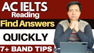 Academic IELTS Reading - Find Answers Quickly - 7+ Band Tips By Asad Yaqub