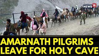 Amarnath Yatra 2024 | First Batch Of Amarnath Pilgrims Leave For Holy Cave From Nunwan Base Camp